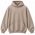 Plain Beige Baggy Hoodie