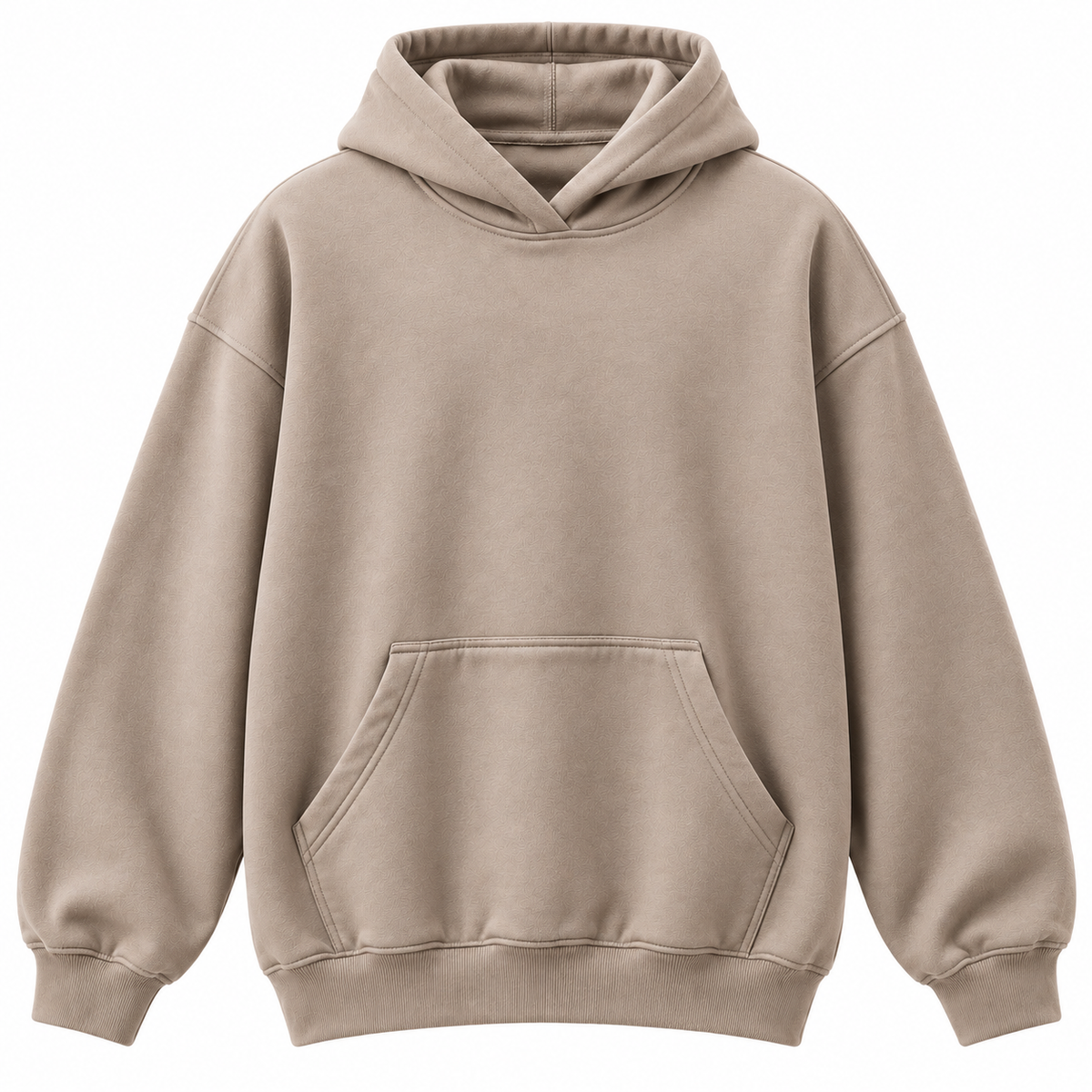 Plain Beige Baggy Hoodie