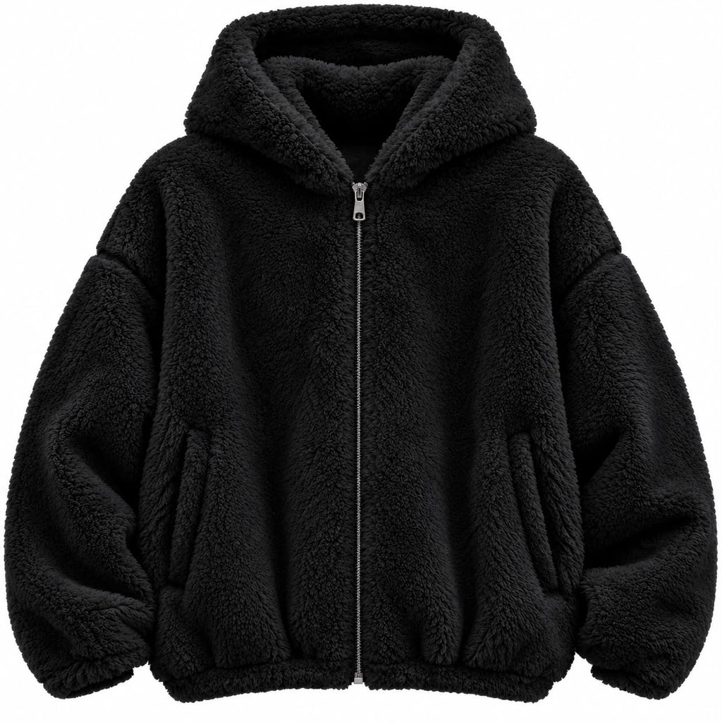 Fluffy Hoodie Zipper