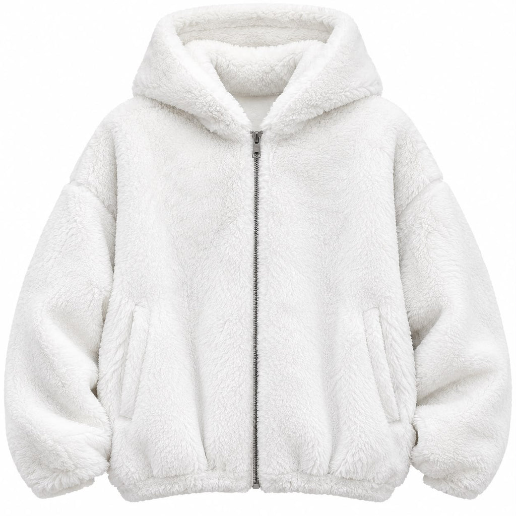 Fluffy Hoodie Zipper