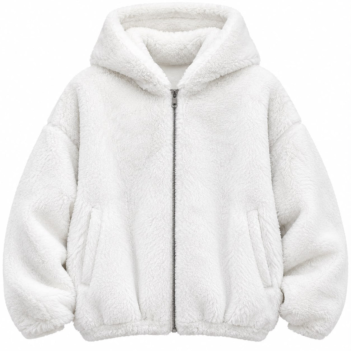 Fluffy Hoodie Zipper