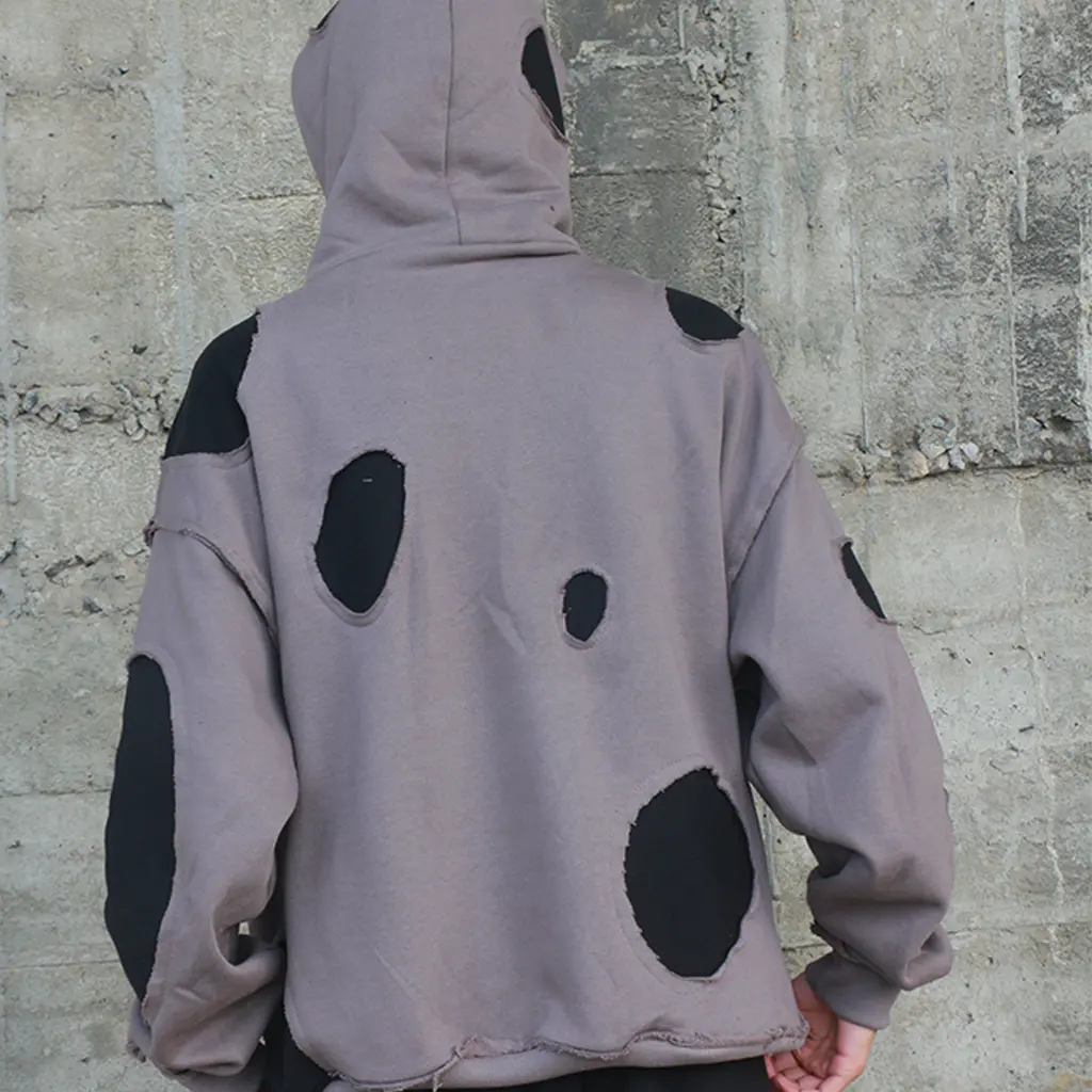 Armor Distressed Patchwork Hoodie – Unisex Streetwear (Copy)