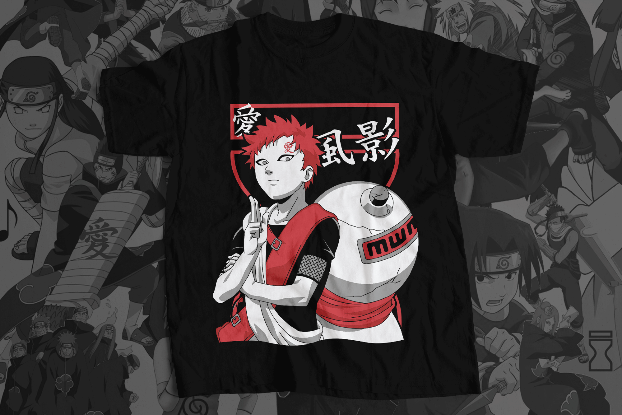Anime T Shirt Pakistan Gaara Kazekage Graphic Tee
