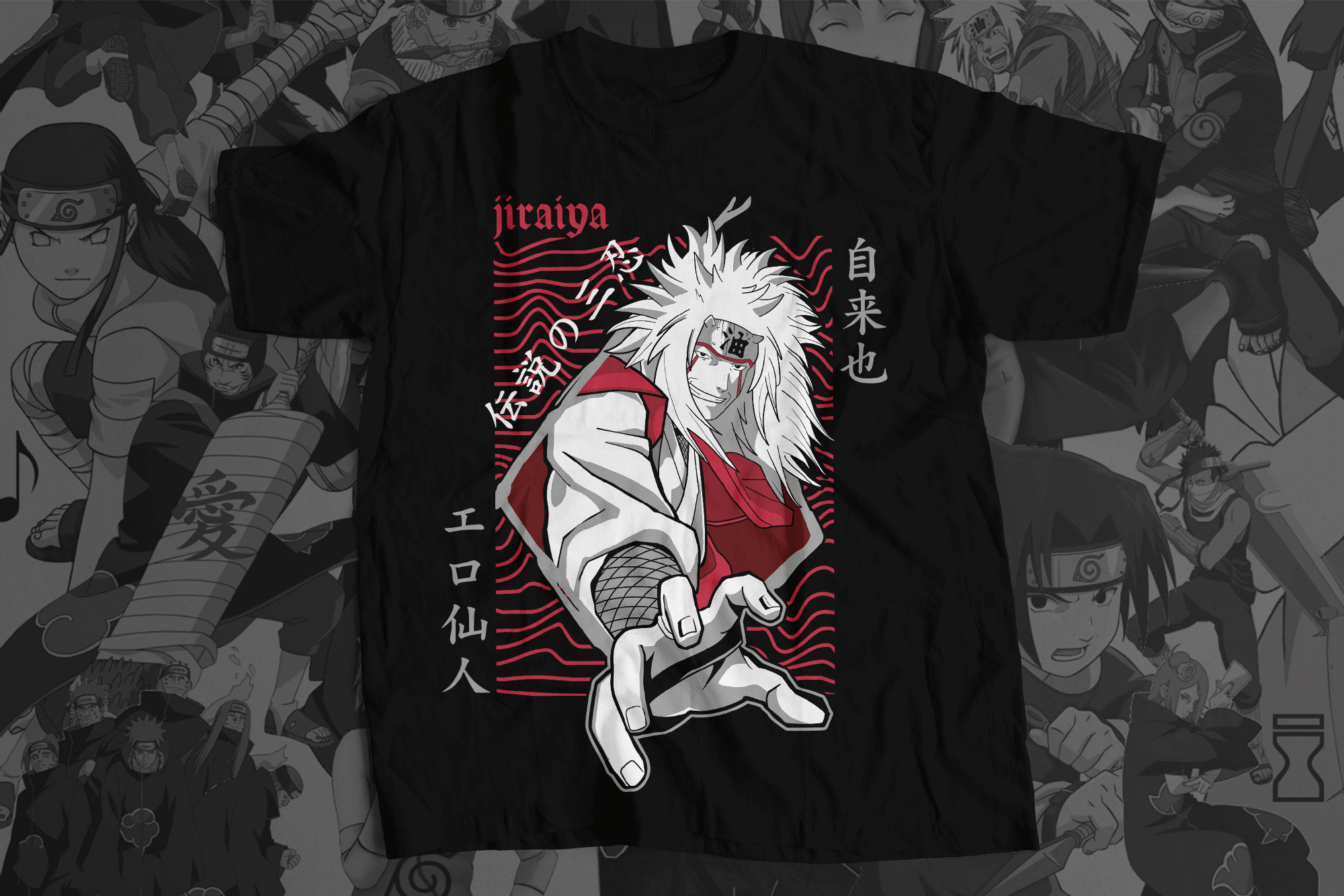 Anime T Shirt Pakistan Jiraiya Naruto Graphic Tee
