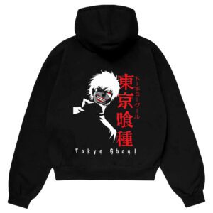 Anime Hoodie Pakistan Kaneki Tokyo Ghoul Red Design Oversized