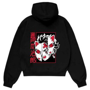 Anime Hoodie Pakistan Inosuke Mask Demon Slayer Oversized