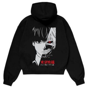 Anime Hoodie Pakistan Kaneki Half Face Tokyo Ghoul Oversized