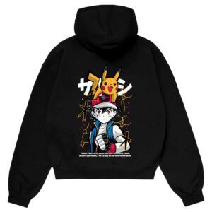 Anime Hoodie Pakistan Ash Ketchum Pikachu Oversized