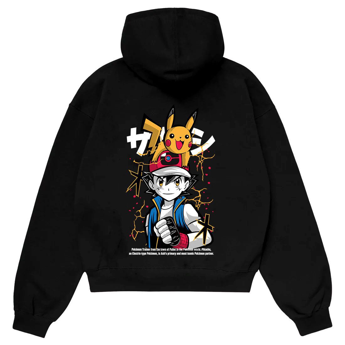 Anime Hoodie Pakistan Ash Ketchum Pikachu Oversized